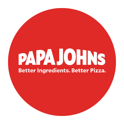 Papa Johns logo in red circle
