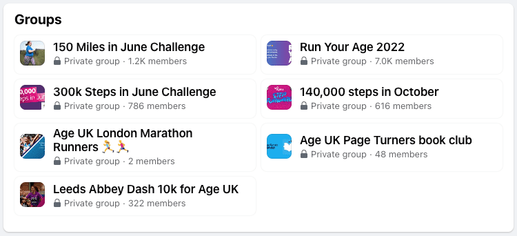 Age UK Facebook Groups