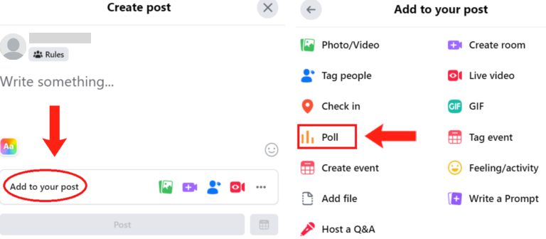 How to create a Poll in a Facebook Group
