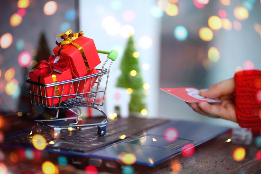 Christmas shopping with credit card