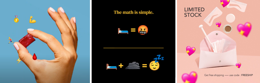 Emoji ad examples