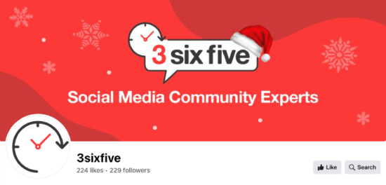 3sixfive's Christmas Facebook cover photo